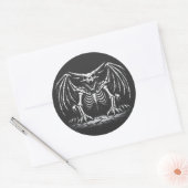 BurnsInHellによるスケルトンドラゴン ラウンドシール (封筒)