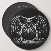 BurnsInHellによるスケルトンドラゴン 缶バッジ (正面&裏面)