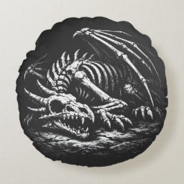 BurnsInHellによるドラゴン・スケルトン ラウンドクッション