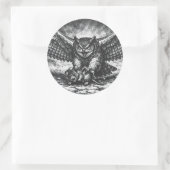 BurnsInHellによる翼ある梟の番人 ラウンドシール (バッグ)