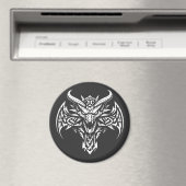 BurnsInHellによる部族の悪魔のヘッドグラフィック マグネット (インサイチュ (食洗機))