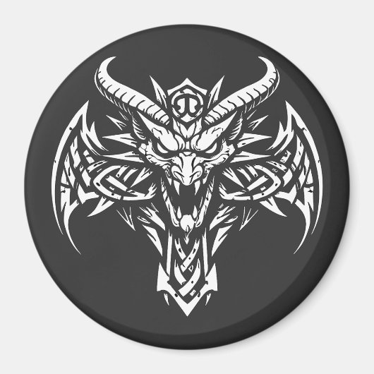 BurnsInHellによる部族の悪魔のヘッドグラフィック マグネット (正面)