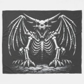 BurnsInHellによる骸骨ドラゴン フリースブランケット (正面(横))