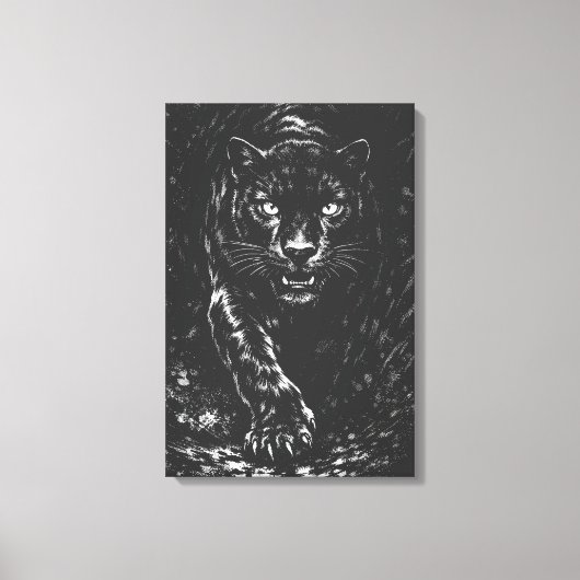 BurnsInHellによるBlack Panther キャンバスプリント (正面)