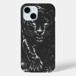 BurnsInHellによるBlack Panther iPhone 15ケース