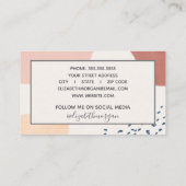 Burnt モダン Orange Pinkシグネチャ・スクリプト  名刺 (裏面)