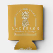 Burnt Buttercup Pineapple Wedding Arch & Name 缶クーラー (裏面)