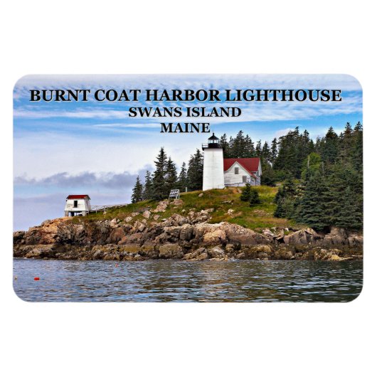 Burnt Coat Harbor Light house, Maine Flexi Magnet マグネット (横)