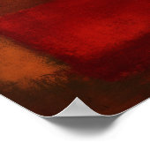 Burnt Ember Color Field Abstract Modern Art ポスター (角)