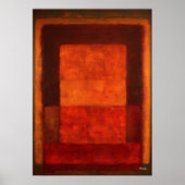 Burnt Ember Color Field Abstract Modern Art ポスター (正面)