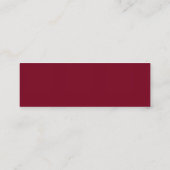 Burnt Maroon Mini 3.0"x1.0"カード形式 スキニー名刺 (裏面)