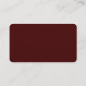 Burnt Maroon Rounded Corner Business Card 名刺 (正面)