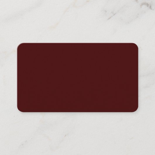 Burnt Maroon Rounded Corner Business Card 名刺 (正面)