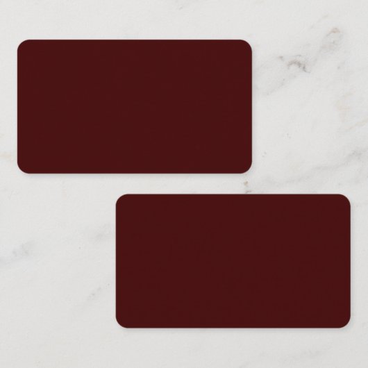 Burnt Maroon Rounded Corner Business Card 名刺 (正面/裏面)