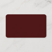 Burnt Maroon Rounded Corner Business Card 名刺 (裏面)