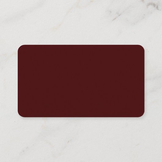 Burnt Maroon Rounded Corner Business Card 名刺 (裏面)