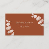 Burnt Orangeの応答結婚サイトQRコードRSVP エンクロージャーカード (正面)