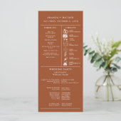 burnt orange 結婚式案内インフォグラフィックプログラム (スタンド正面)
