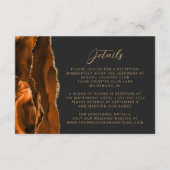 Burnt Orange Agate金ゴールド結婚スクリプトの詳細 エンクロージャーカード (正面)