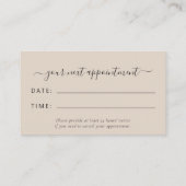 Burnt Orange Agate Ivory Silk Stylist Appointment 名刺 (裏面)