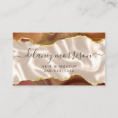 Burnt Orange Agate Ivory Silk Stylist Appointment 名刺 (正面)