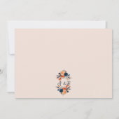 Burnt Orange and Navy Wedding Rehearsal Dinner 招待状 (裏面)