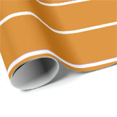 Burnt Orange and White Stripe Wrapping Paper ラッピングペーパー (ロールコーナー)