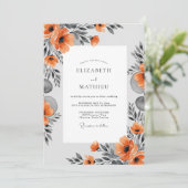 Burnt Orange Artistic Modern Wedding 招待状 (スタンド正面)