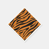 Burnt Orange& Black Tiger Stripes Animal Print スタンダードカクテルナプキン (角)
