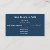 Burnt Orange、Browns、Navy抽象芸術・ビジネス・カード 名刺 (裏面)