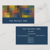 Burnt Orange、Browns、Navy抽象芸術・ビジネス・カード 名刺 (正面/裏面)