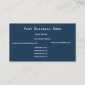 Burnt Orange、Browns、Navy抽象芸術・ビジネス・カード 名刺 (裏面)