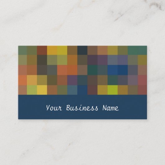 Burnt Orange、Browns、Navy抽象芸術・ビジネス・カード 名刺 (正面)