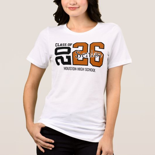 Burnt Orange Congrats Graduation トライブレンドＴシャツ (正面)