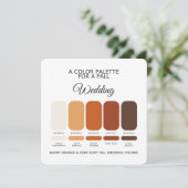 Burnt Orange Deep Rust Fall Wedding Palette Card 招待状 (スタンド正面)