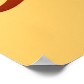 Burnt Orange Desert Gradient Kangaroo Silhouette ポスター (角)