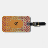 Burnt Orange design Luggage Tag ラゲッジタグ (正面横)
