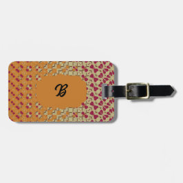 Burnt Orange design Luggage Tag ラゲッジタグ