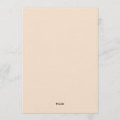 Burnt Orange Floral Brushstroke Wedding 招待状 (裏面)