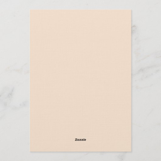 Burnt Orange Floral Brushstroke Wedding 招待状 (裏面)