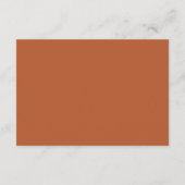 Burnt Orange Floral Fall Wedding Details エンクロージャーカード (裏面)