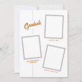 Burnt Orange Four-Photo Gradのお知らせ 招待状 (正面)