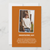 Burnt Orange Four-Photo Gradのお知らせ 招待状 (裏面)