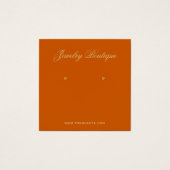Burnt Orange & Gold Boutique Earring Display Card (正面)