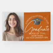 Burnt Orange Graduate Photo 2025卒業パーティー 横断幕 (横)