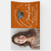 Burnt Orange Graduate Photo 2025卒業パーティー 横断幕 (縦)