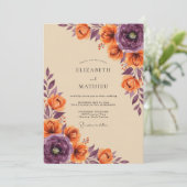 Burnt Orange Lavish Autumnal Wedding 招待状 (スタンド正面)
