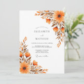 Burnt Orange Lustrous Autumnal Wedding 招待状 (スタンド正面)