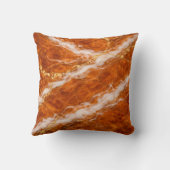 Burnt Orange Marble with White Swirls & Gold Veins クッション (裏面)