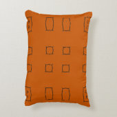 Burnt Orange Personalized Geometric Simple Bedding アクセントクッション (裏面(縦))